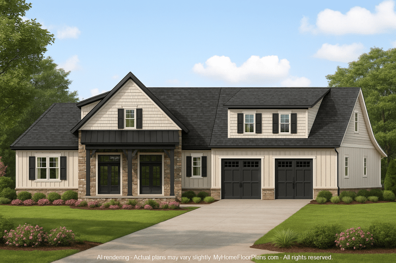 IMPORTANT Make the house as realistic as possible, landscape orientation, and display entire house. Do not cut off right or left side of house!