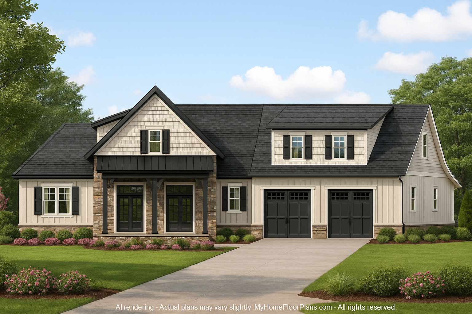 IMPORTANT Make the house as realistic as possible, landscape orientation, and display entire house. Do not cut off right or left side of house!