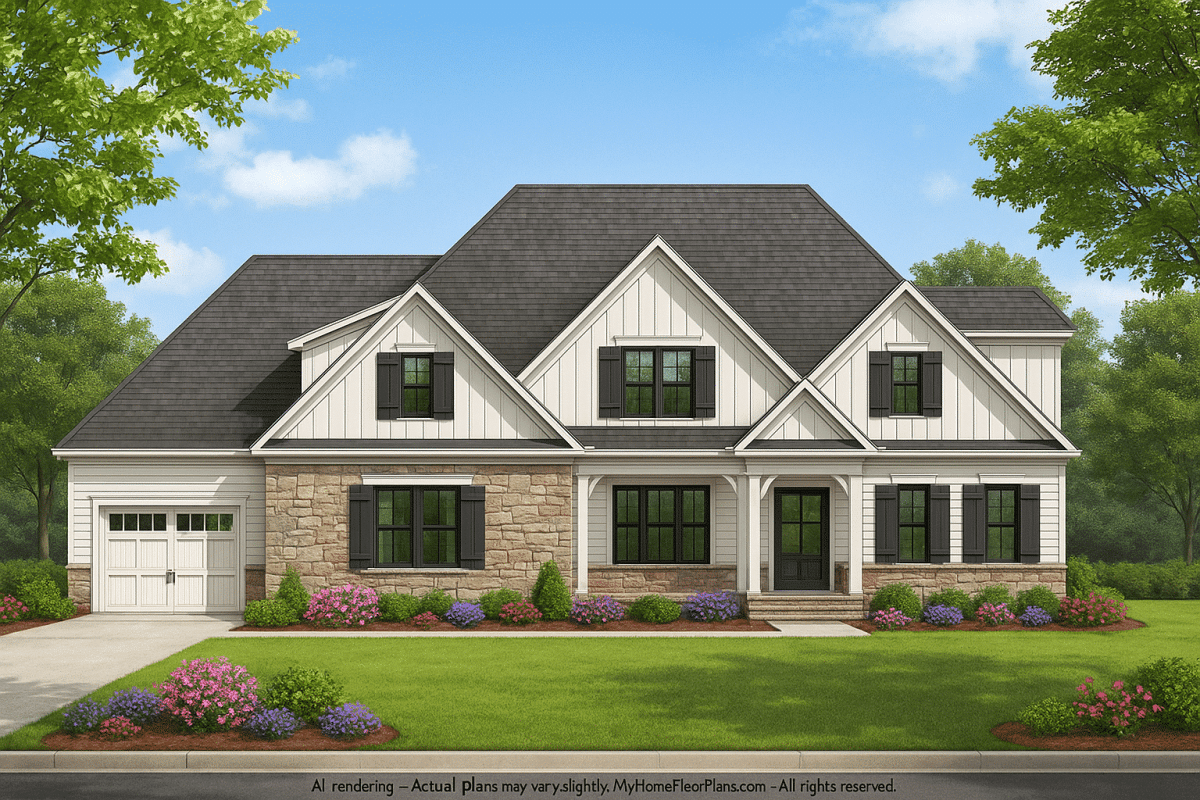 IMPORTANT Make the house as realistic as possible, landscape orientation, and display entire house. Do not cut off right or left side of house!