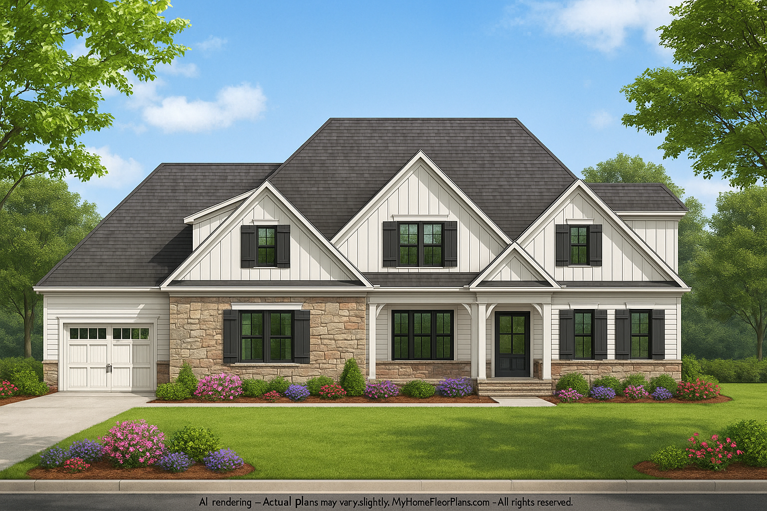 IMPORTANT Make the house as realistic as possible, landscape orientation, and display entire house. Do not cut off right or left side of house!