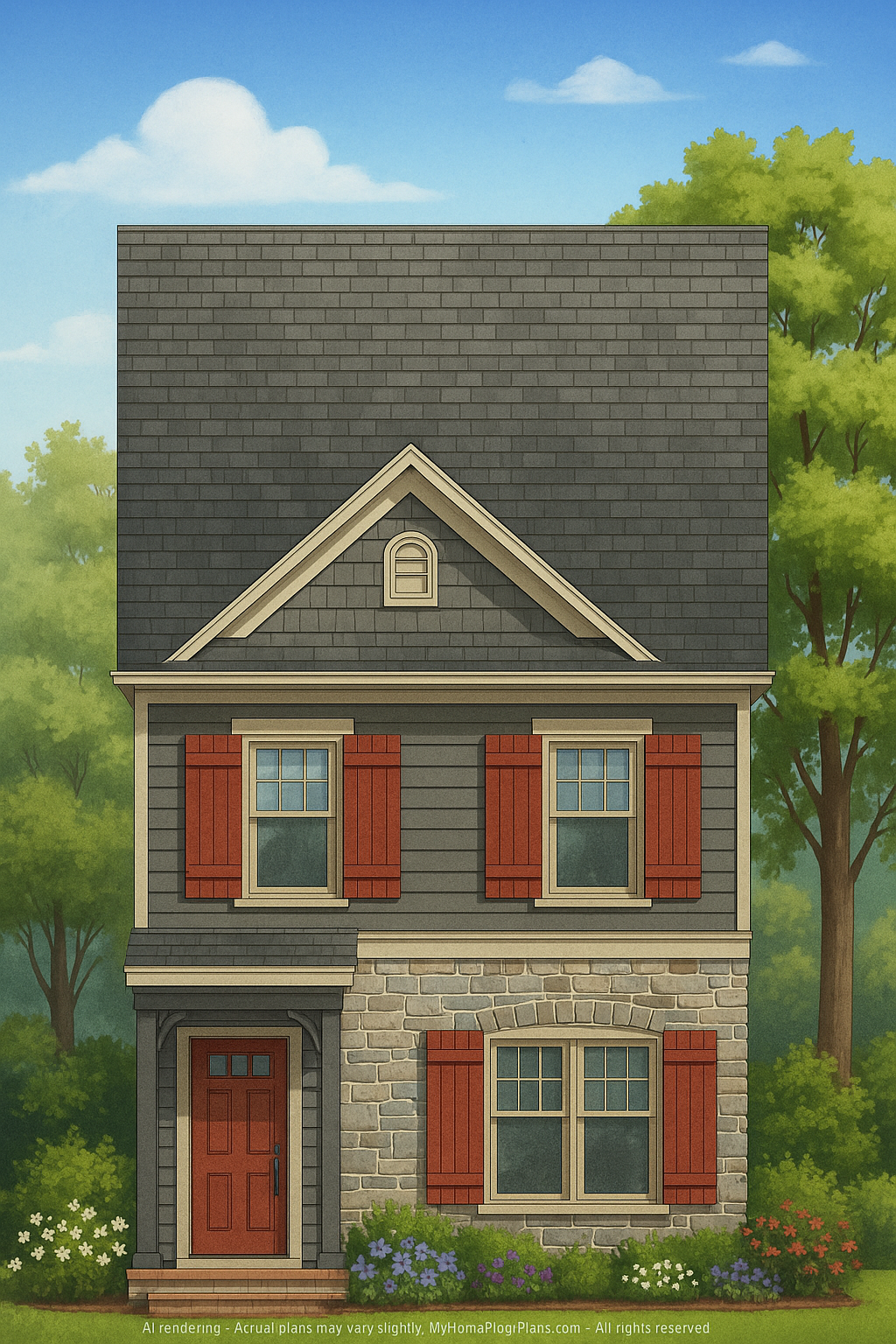 IMPORTANT Make the house as realistic as possible, landscape orientation, and display entire house. Do not cut off right or left side of house!