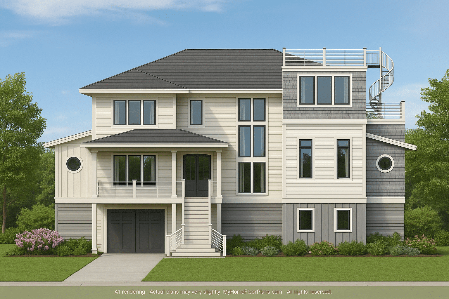 IMPORTANT Make the house as realistic as possible, landscape orientation, and display entire house. Do not cut off right or left side of house!