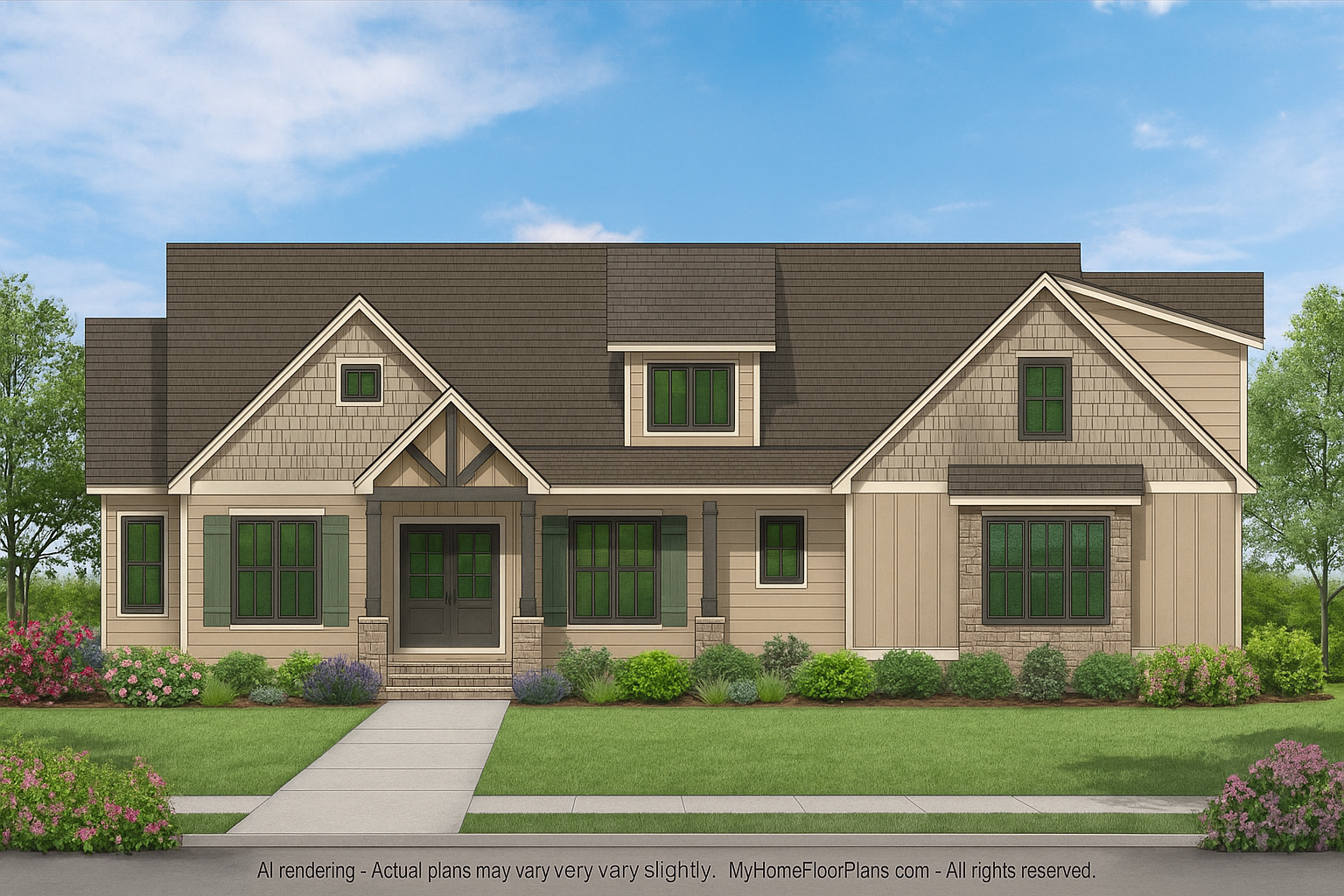 IMPORTANT Make the house as realistic as possible, landscape orientation, and display entire house. Do not cut off right or left side of house!