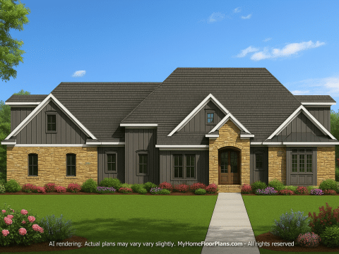 IMPORTANT Make the house as realistic as possible, landscape orientation, and display entire house. Do not cut off right or left side of house!