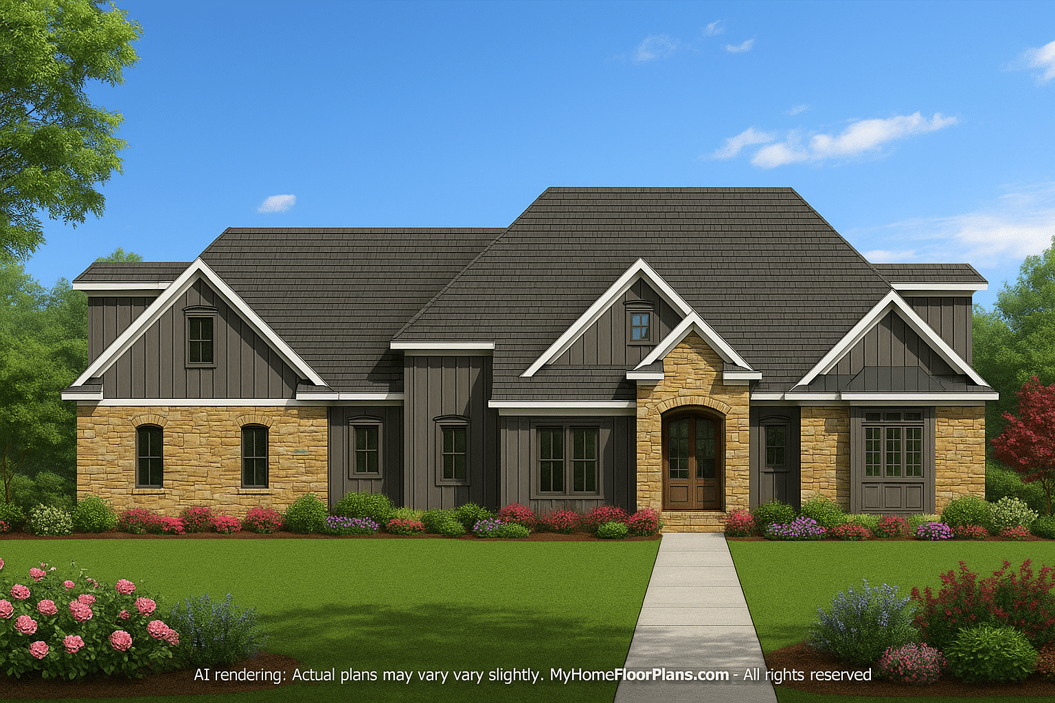 IMPORTANT Make the house as realistic as possible, landscape orientation, and display entire house. Do not cut off right or left side of house!