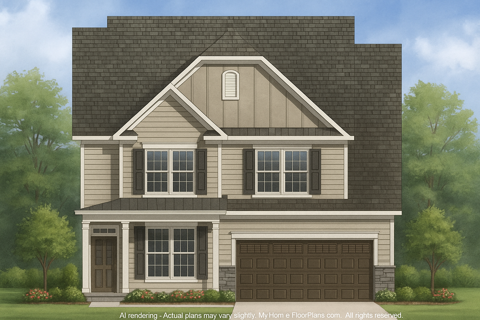 IMPORTANT Make the house as realistic as possible, landscape orientation, and display entire house. Do not cut off right or left side of house!