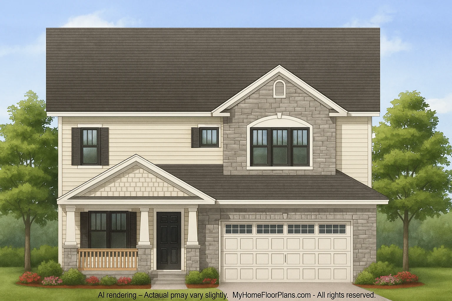 IMPORTANT Make the house as realistic as possible, landscape orientation, and display entire house. Do not cut off right or left side of house!