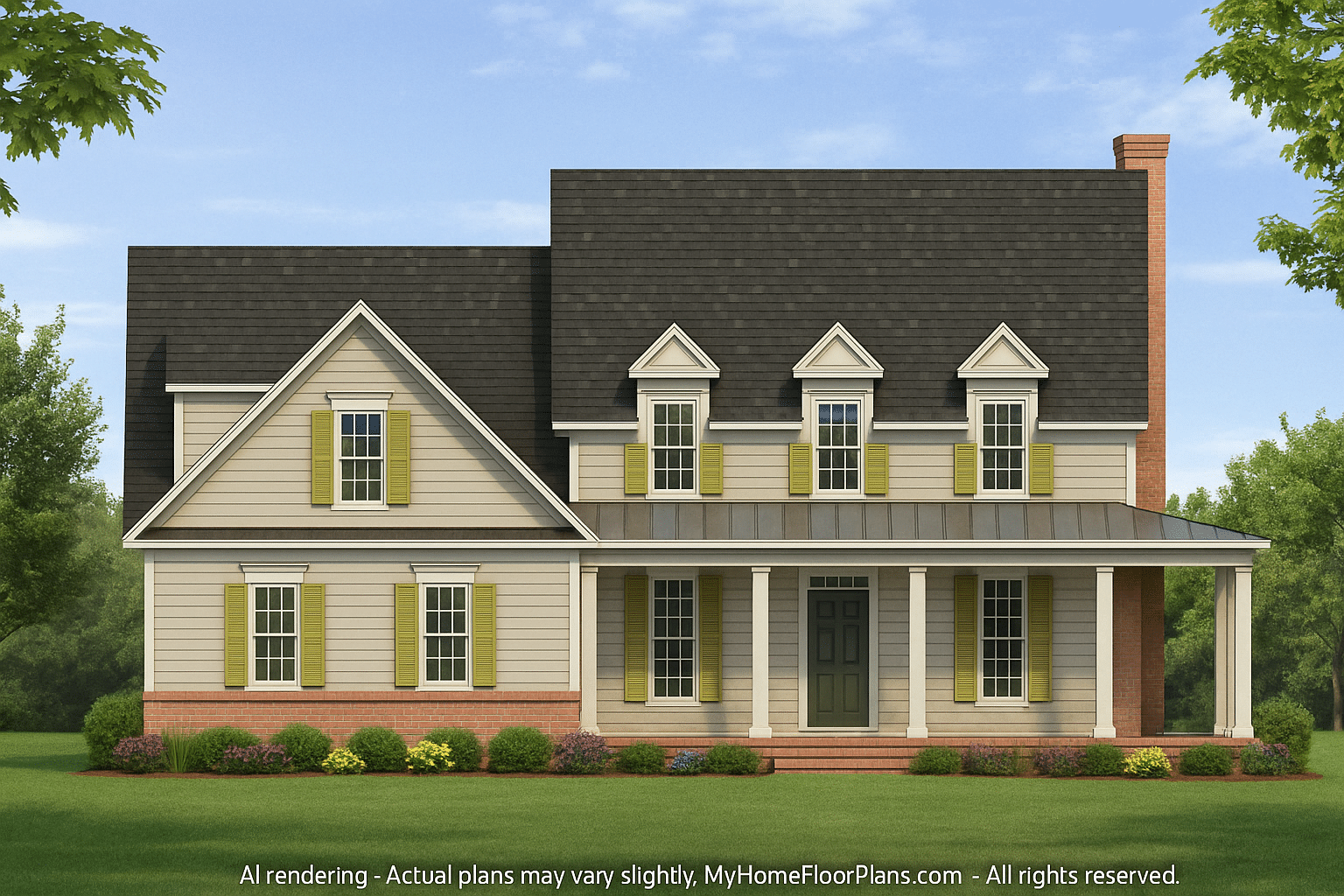 IMPORTANT Make the house as realistic as possible, landscape orientation, and display entire house. Do not cut off right or left side of house!