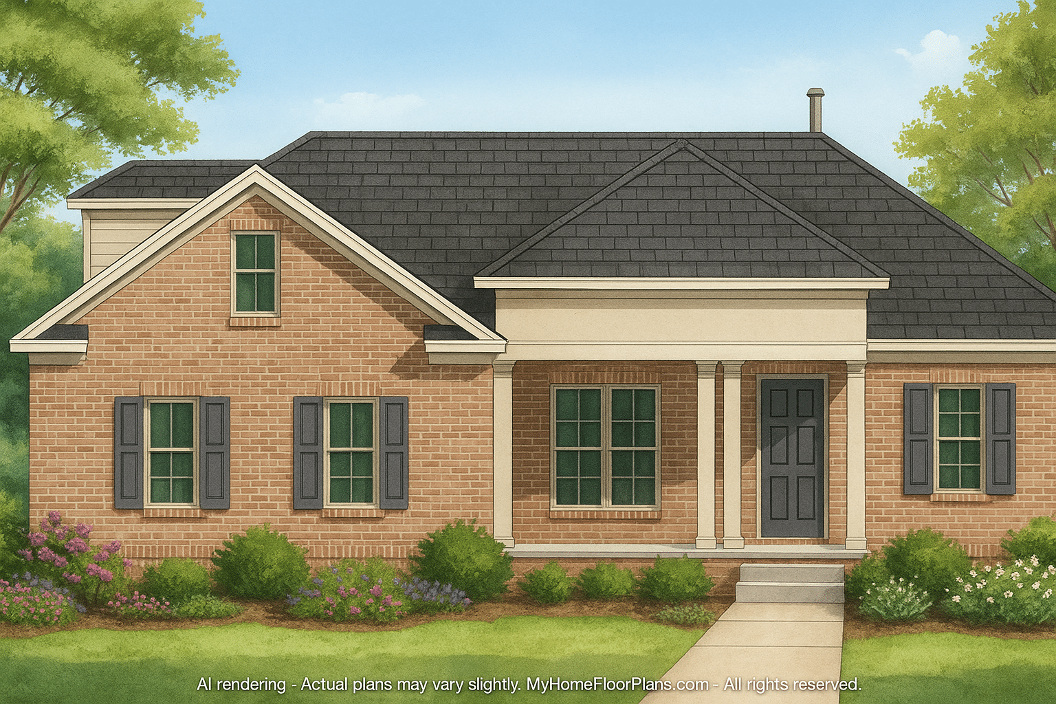 IMPORTANT Make the house as realistic as possible, landscape orientation, and display entire house. Do not cut off right or left side of house!