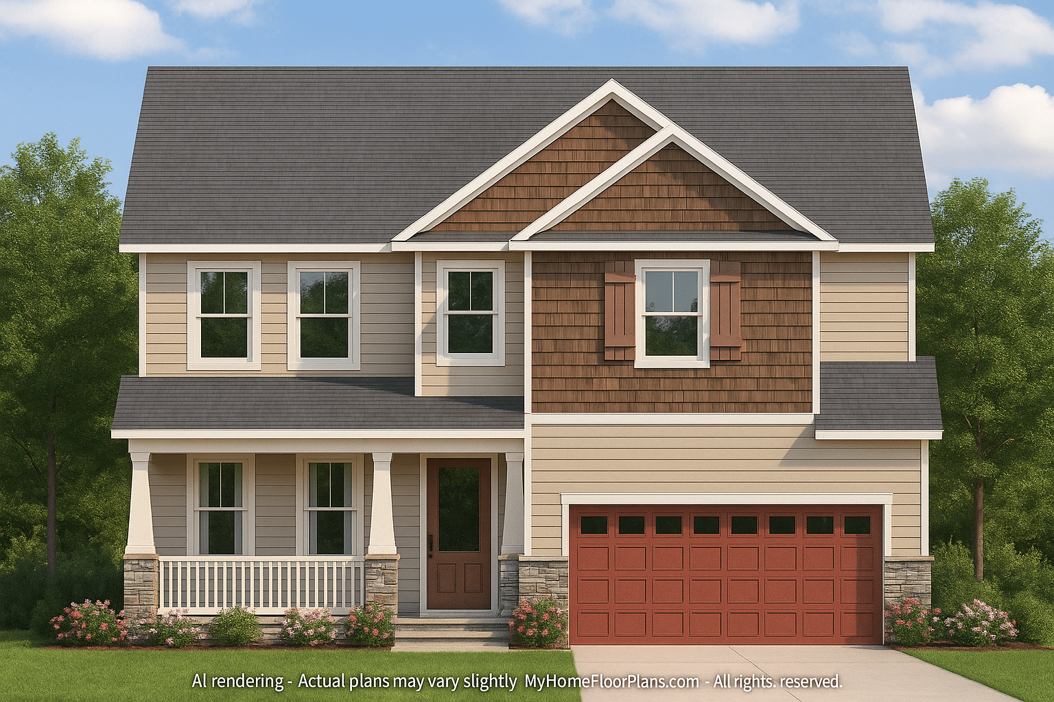 IMPORTANT Make the house as realistic as possible, landscape orientation, and display entire house. Do not cut off right or left side of house!