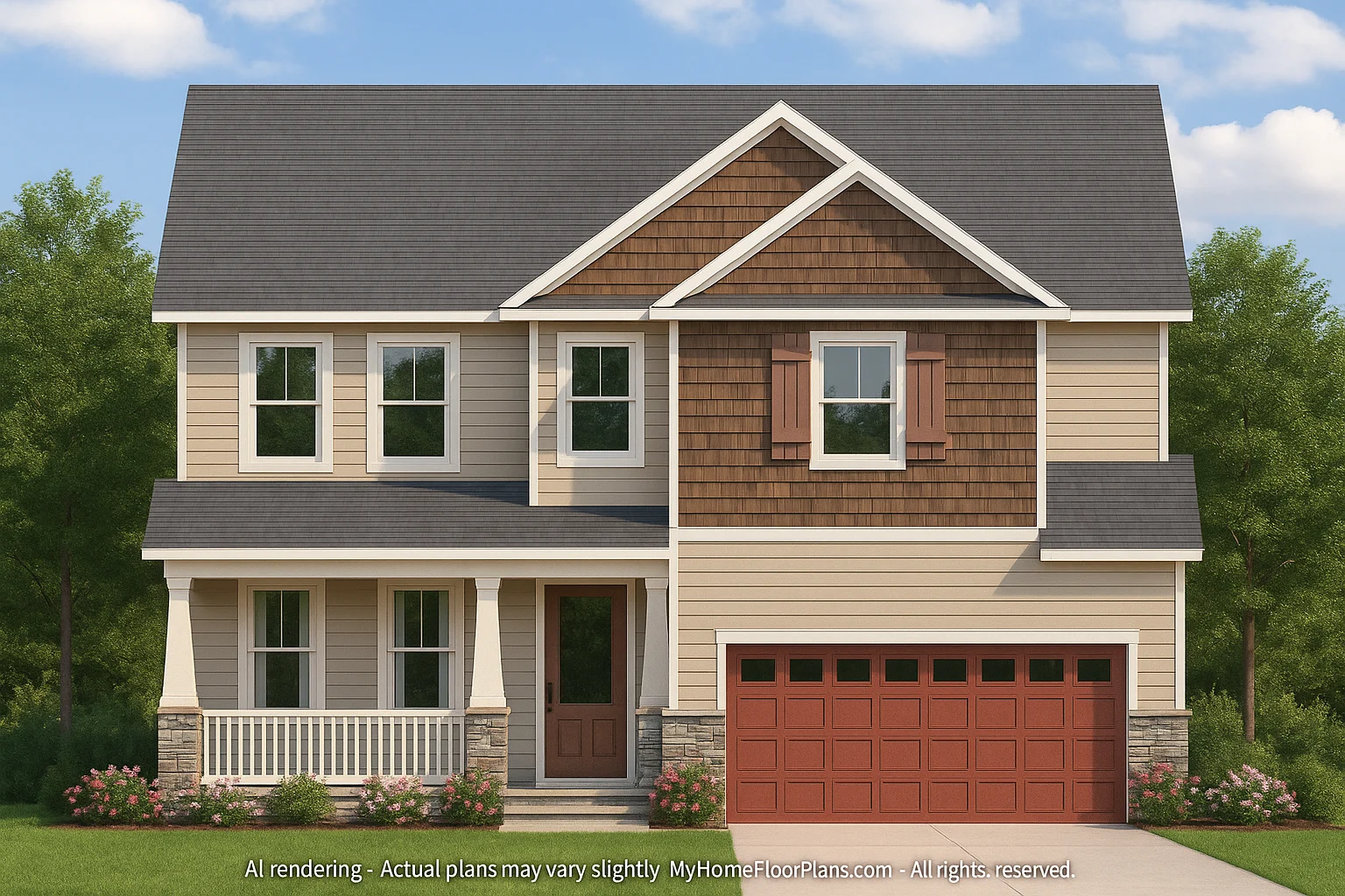 IMPORTANT Make the house as realistic as possible, landscape orientation, and display entire house. Do not cut off right or left side of house!