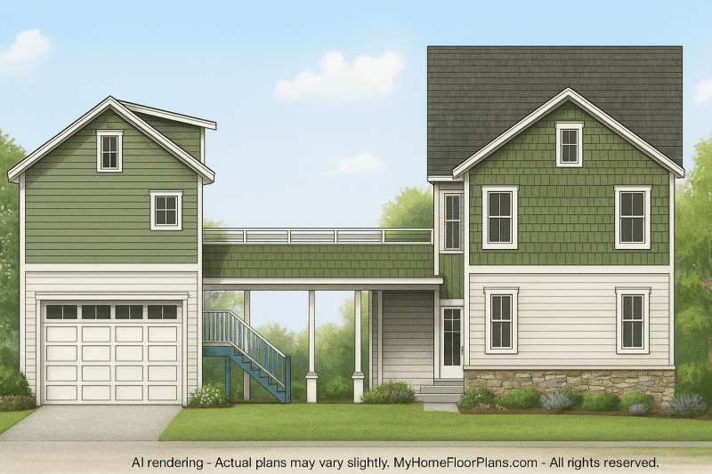 IMPORTANT Make the house as realistic as possible, landscape orientation, and display entire house. Do not cut off right or left side of house!