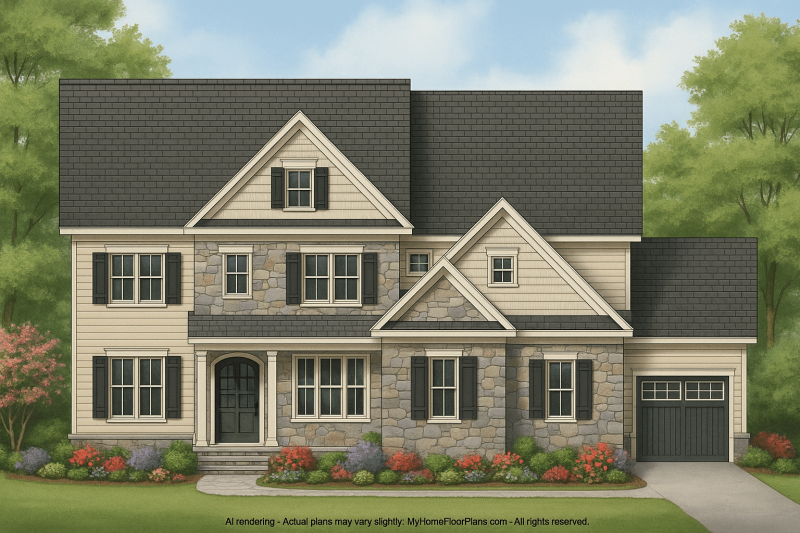 IMPORTANT Make the house as realistic as possible, landscape orientation, and display entire house. Do not cut off right or left side of house!
