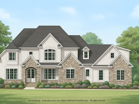 IMPORTANT Make the house as realistic as possible, landscape orientation, and display entire house. Do not cut off right or left side of house!