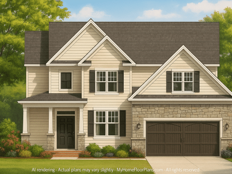 IMPORTANT Make the house as realistic as possible, landscape orientation, and display entire house. Do not cut off right or left side of house!
