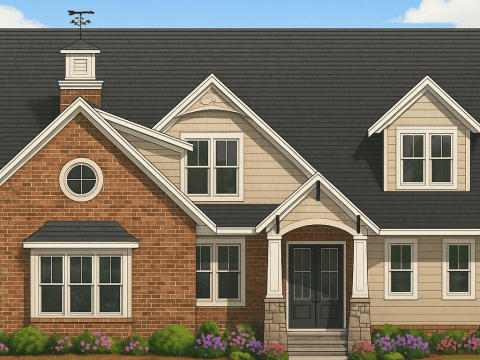 IMPORTANT Make the house as realistic as possible, landscape orientation, and display entire house. Do not off right or left side of house!