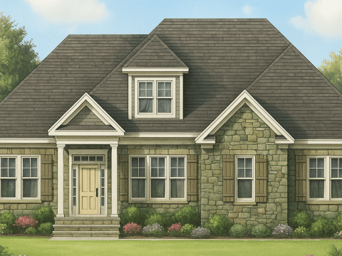 IMPORTANT Make the house as realistic as possible, landscape orientation, and display entire house. Do not off right or left side of house!