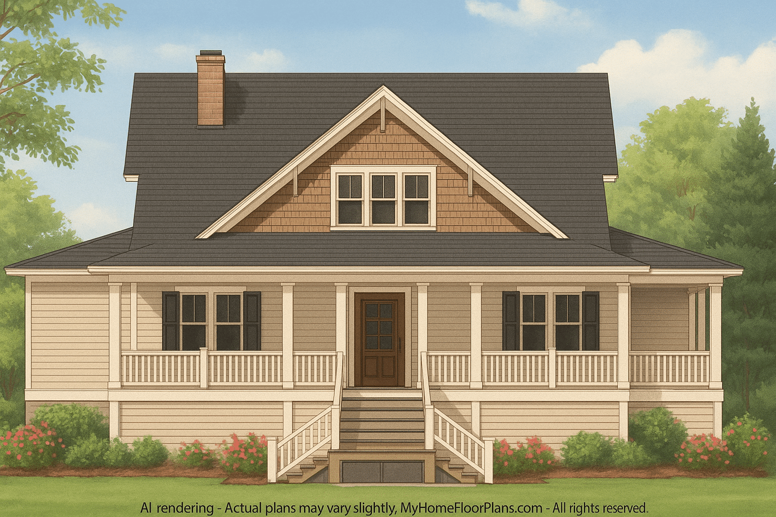 IMPORTANT Make the house as realistic as possible, landscape orientation, and display entire house. Do not off right or left side of house!