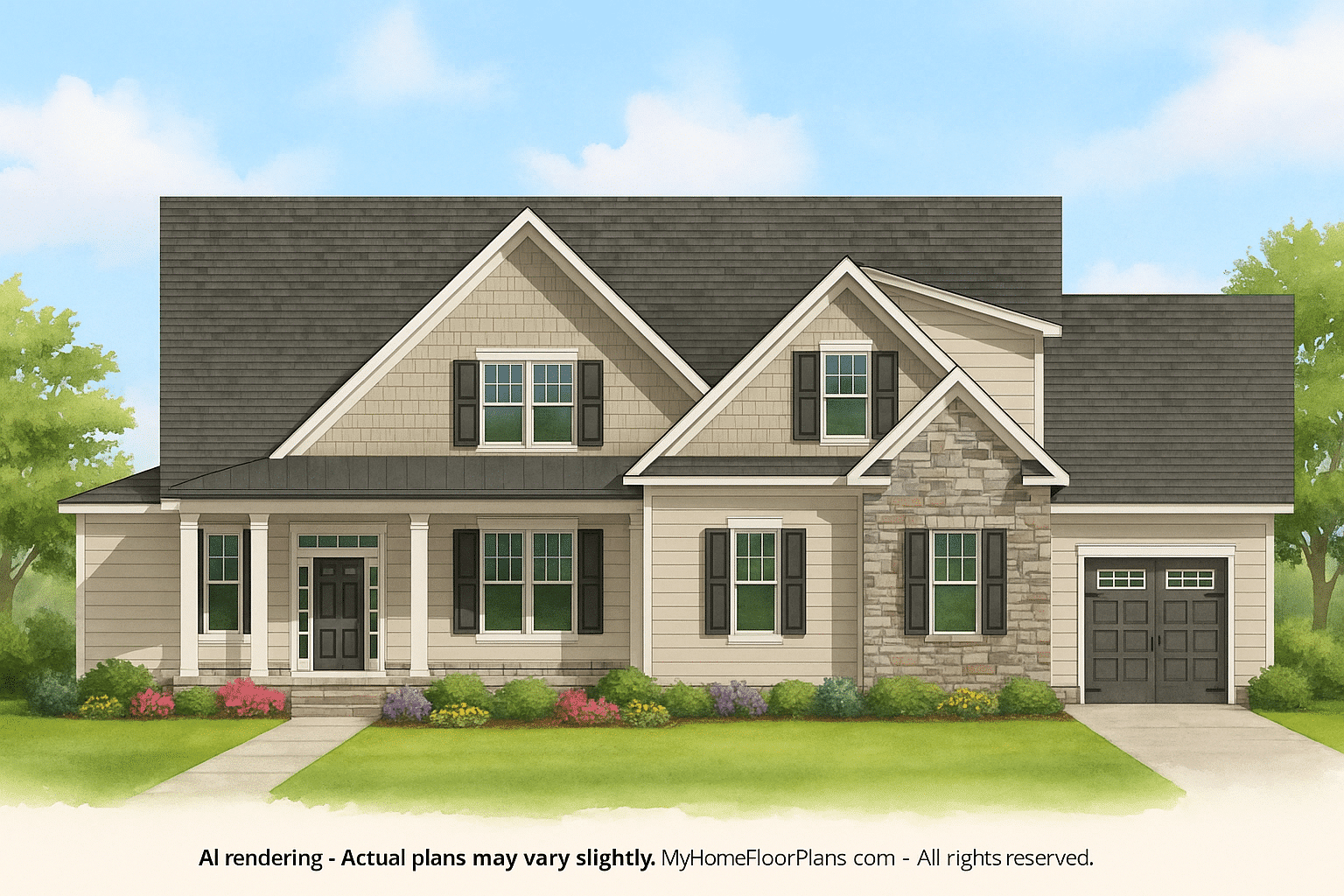 IMPORTANT Make the house as realistic as possible, landscape orientation, and display entire house. Do not off right or left side of house!