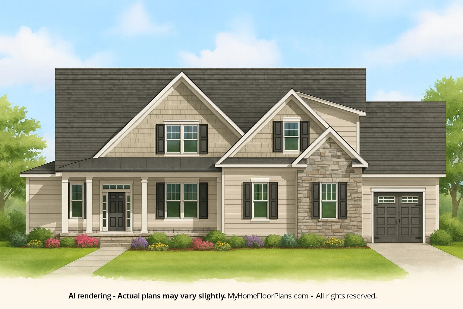IMPORTANT Make the house as realistic as possible, landscape orientation, and display entire house. Do not off right or left side of house!