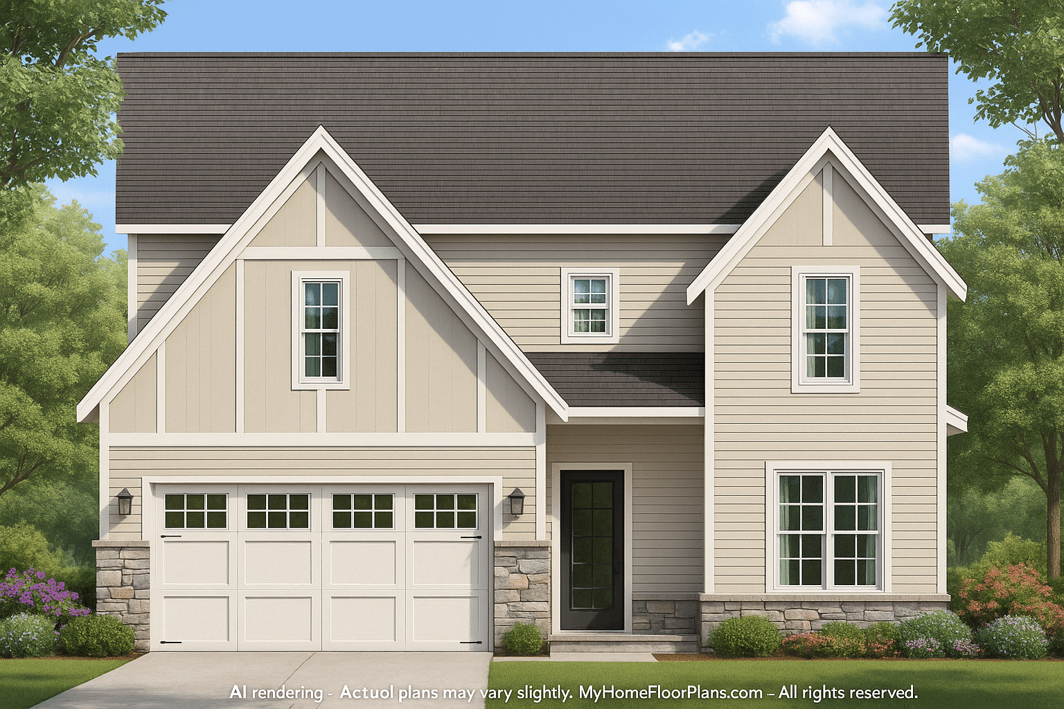 IMPORTANT Make the house as realistic as possible, landscape orientation, and display entire house. Do not off right or left side of house!