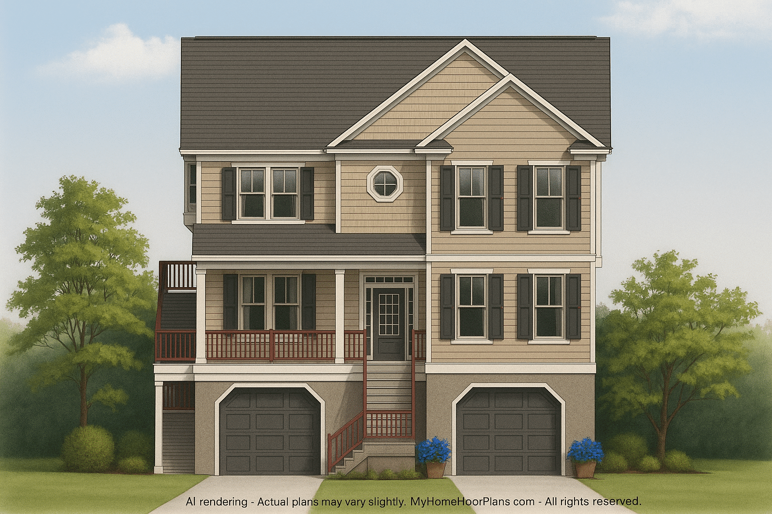 IMPORTANT Make the house as realistic as possible, landscape orientation, and display entire house. Do not off right or left side of house!