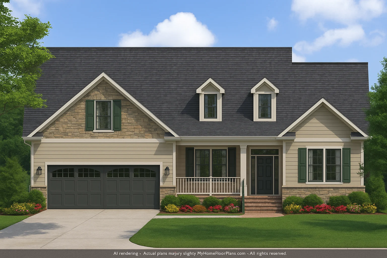 IMPORTANT Make the house as realistic as possible, landscape orientation, and display entire house. Do not off right or left side of house!