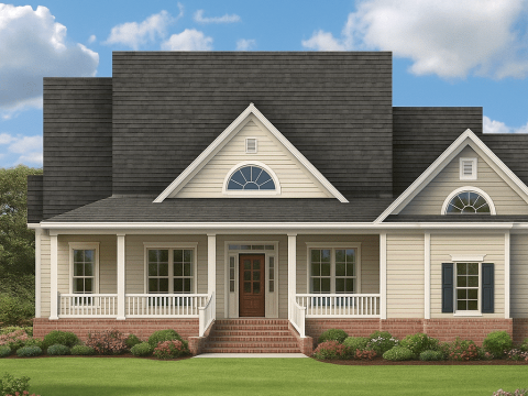 IMPORTANT Make the house as realistic as possible, landscape orientation, and display entire house. Do not off right or left side of house!