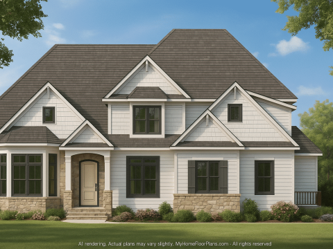 IMPORTANT Make the house as realistic as possible, landscape orientation, and display entire house. Do not off right or left side of house!