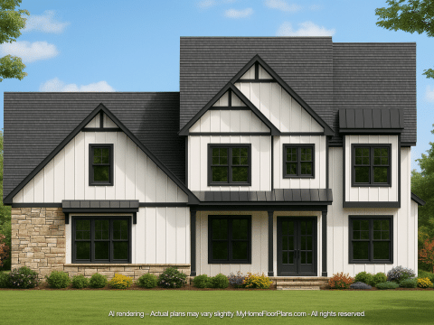 IMPORTANT Make the house as realistic as possible, landscape orientation, and display entire house. Do not off right or left side of house!
