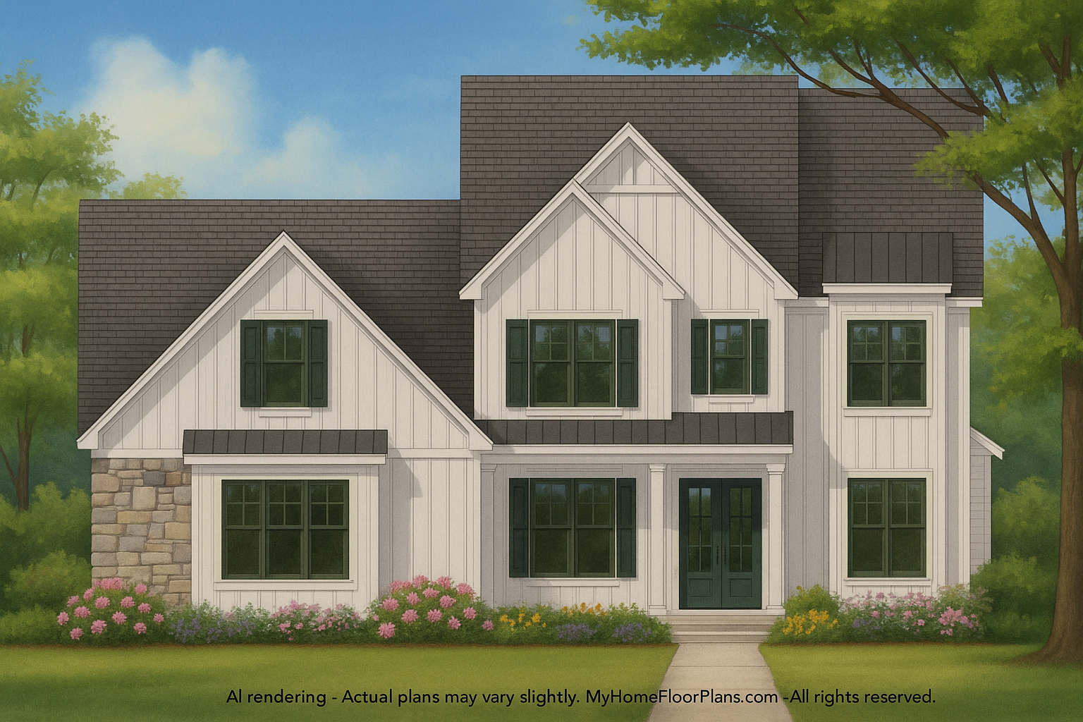 IMPORTANT Make the house as realistic as possible, landscape orientation, and display entire house. Do not off right or left side of house!
