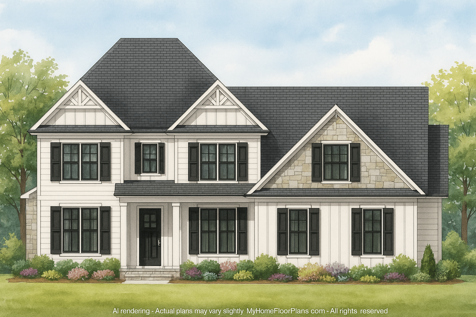IMPORTANT Make the house as realistic as possible, landscape orientation, and display entire house. Do not off right or left side of house!