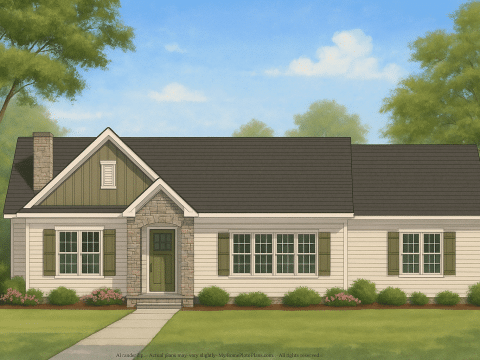 IMPORTANT Make the house as realistic as possible, landscape orientation, and display entire house. Do not cut off right or left side of house!