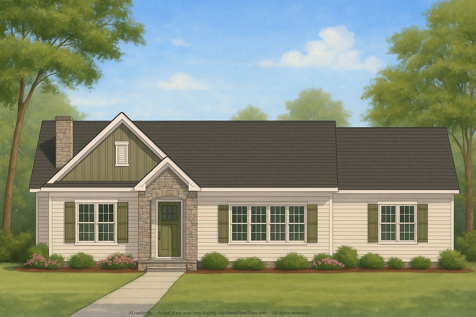 IMPORTANT Make the house as realistic as possible, landscape orientation, and display entire house. Do not cut off right or left side of house!