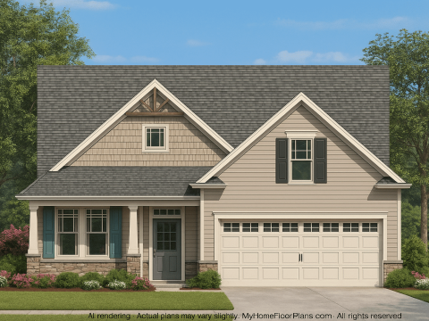 IMPORTANT Make the house as realistic as possible, landscape orientation, and display entire house. Do not cut off right or left side of house!