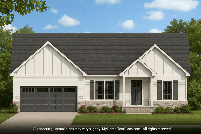 IMPORTANT Make the house as realistic as possible, landscape orientation, and display entire house. Do not cut off right or left side of house!