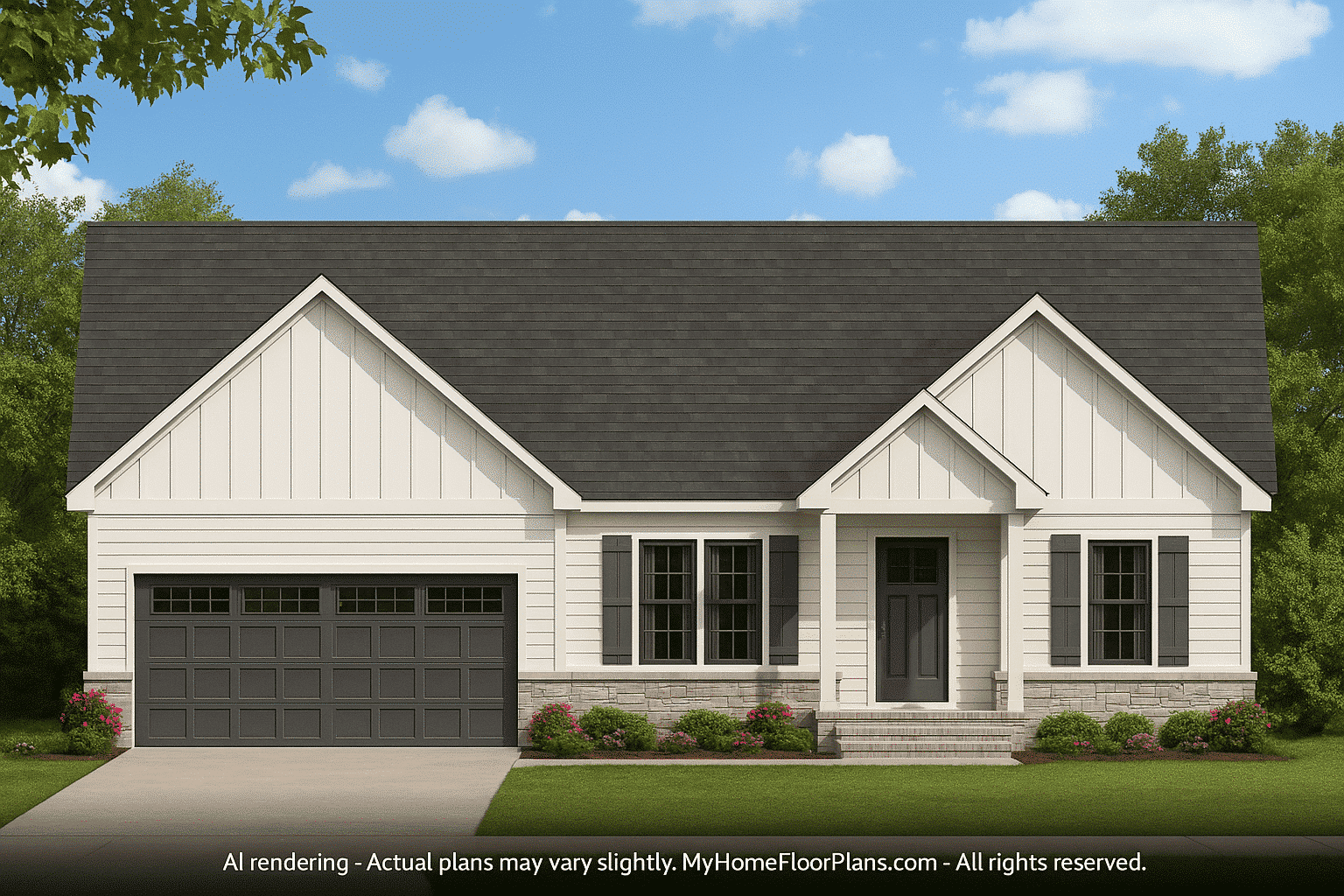 IMPORTANT Make the house as realistic as possible, landscape orientation, and display entire house. Do not cut off right or left side of house!