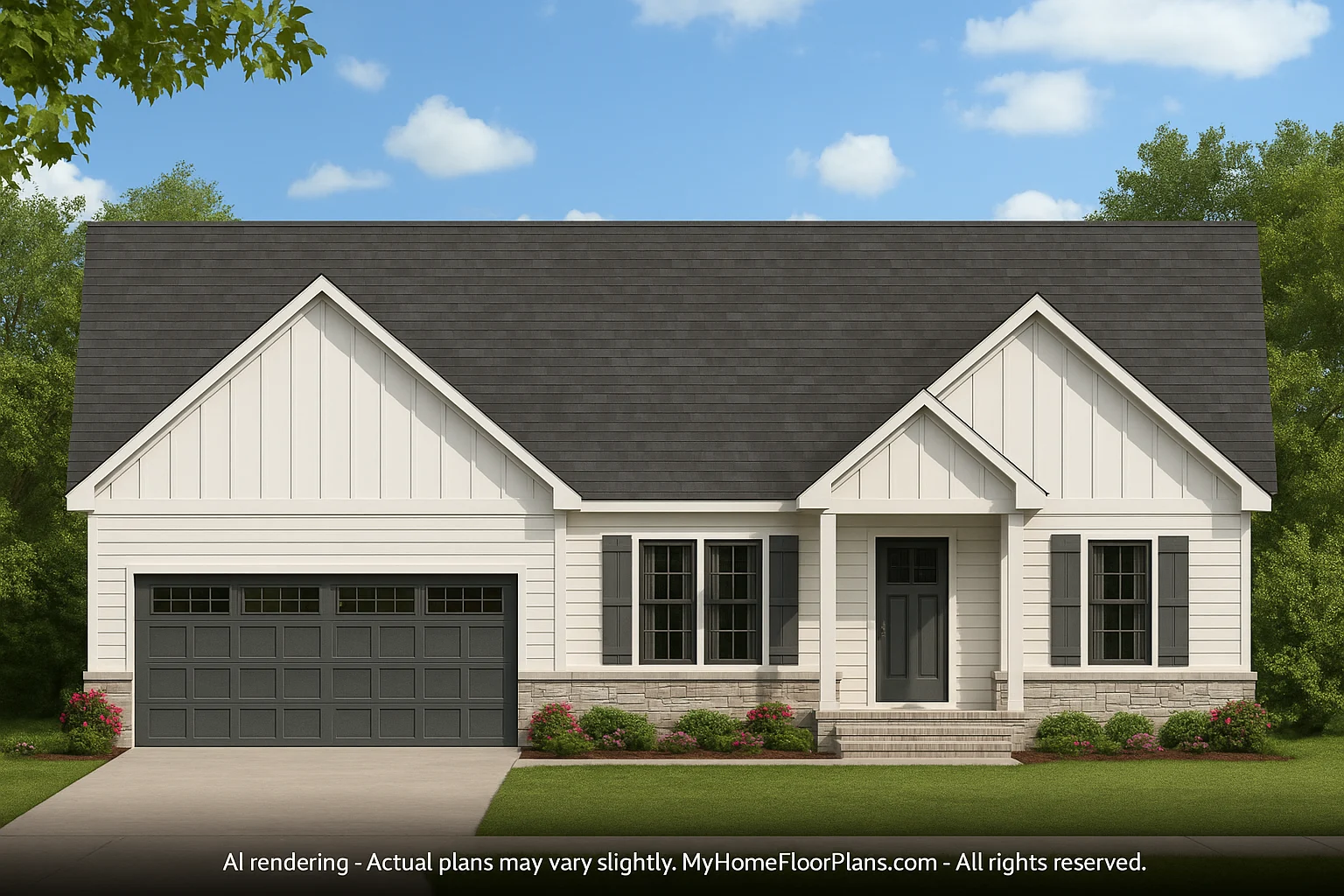IMPORTANT Make the house as realistic as possible, landscape orientation, and display entire house. Do not cut off right or left side of house!