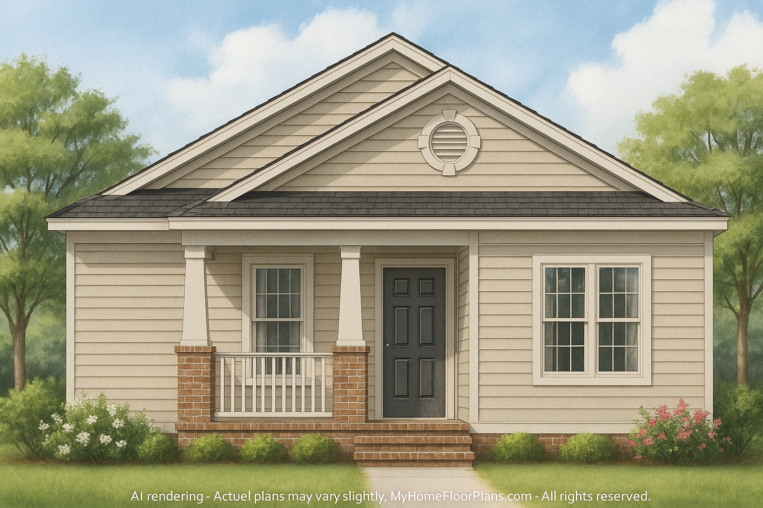 IMPORTANT Make the house as realistic as possible, landscape orientation, and display entire house. Do not cut off right or left side of house!