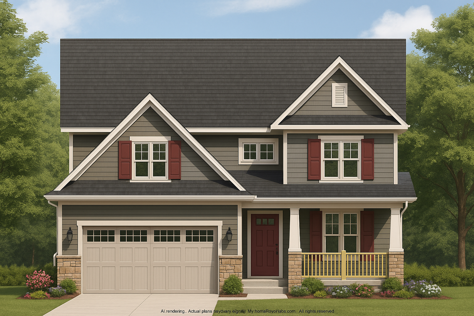 IMPORTANT Make the house as realistic as possible, landscape orientation, and display entire house. Do not cut off right or left side of house!