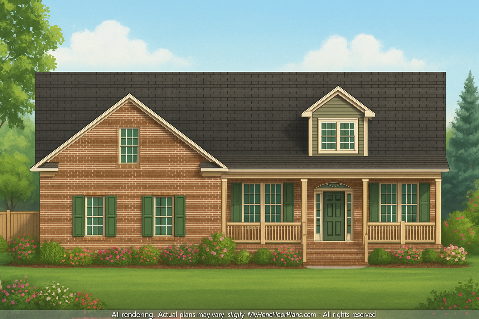 IMPORTANT Make the house as realistic as possible, landscape orientation, and display entire house. Do not cut off right or left side of house!