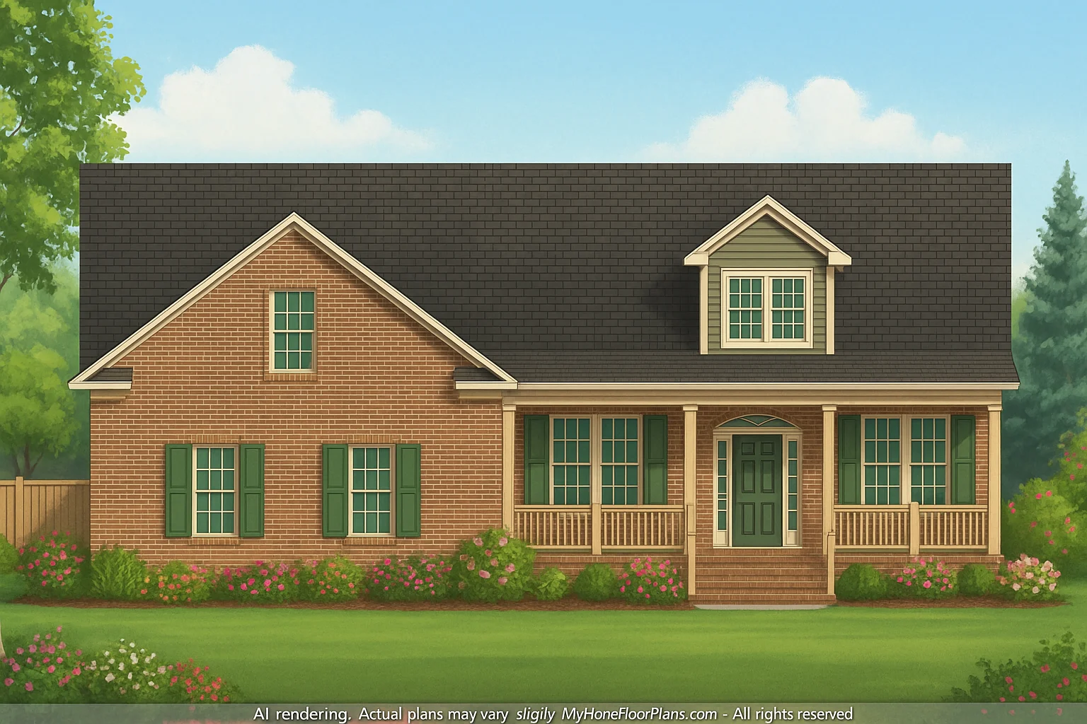 IMPORTANT Make the house as realistic as possible, landscape orientation, and display entire house. Do not cut off right or left side of house!