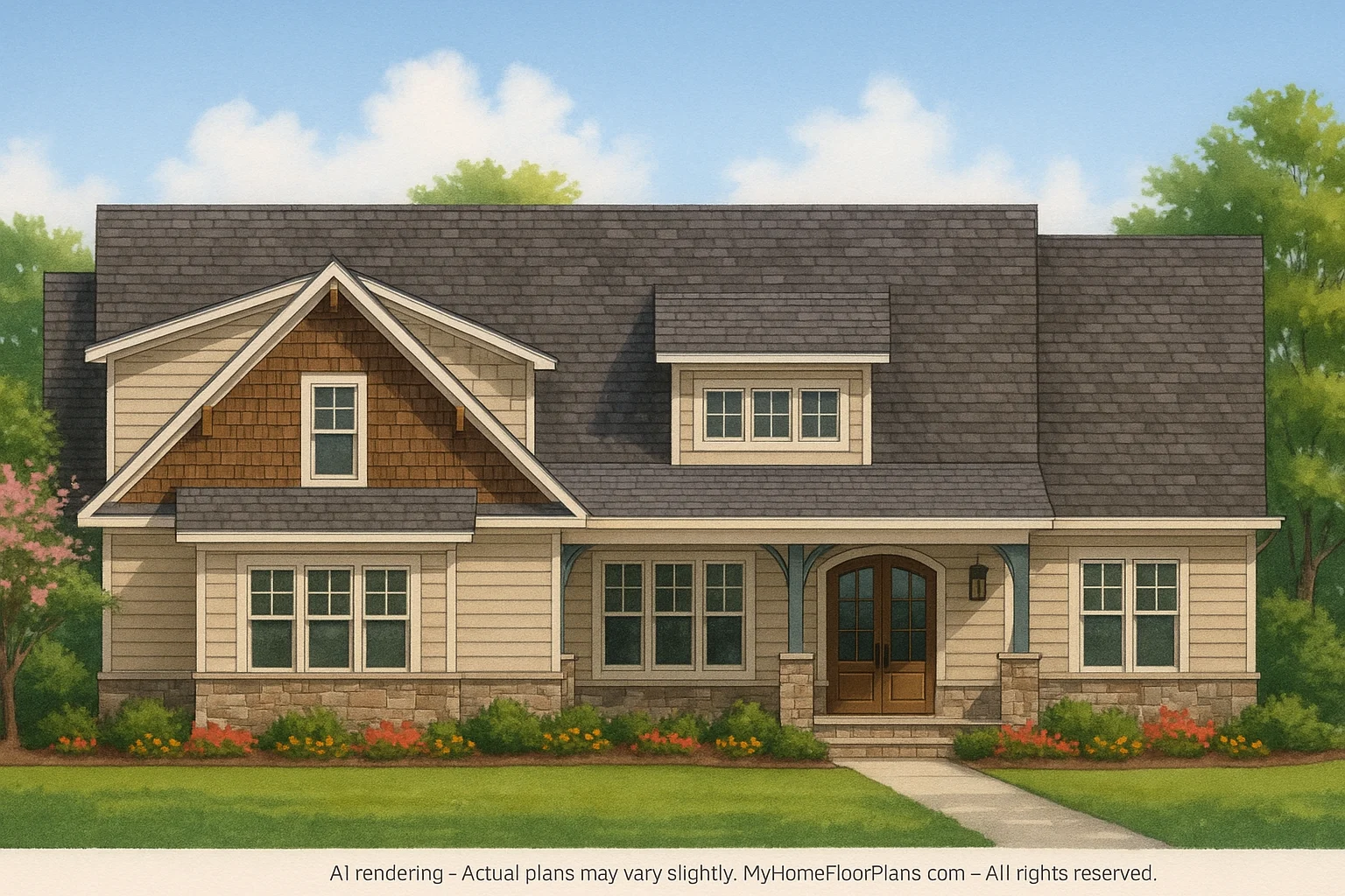 IMPORTANT Make the house as realistic as possible, landscape orientation, and display entire house. Do not off right or left side of house!