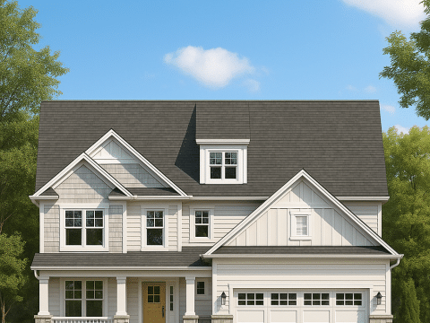 IMPORTANT Make the house as realistic as possible, landscape orientation, and display entire house. Do not off right or left side of house!