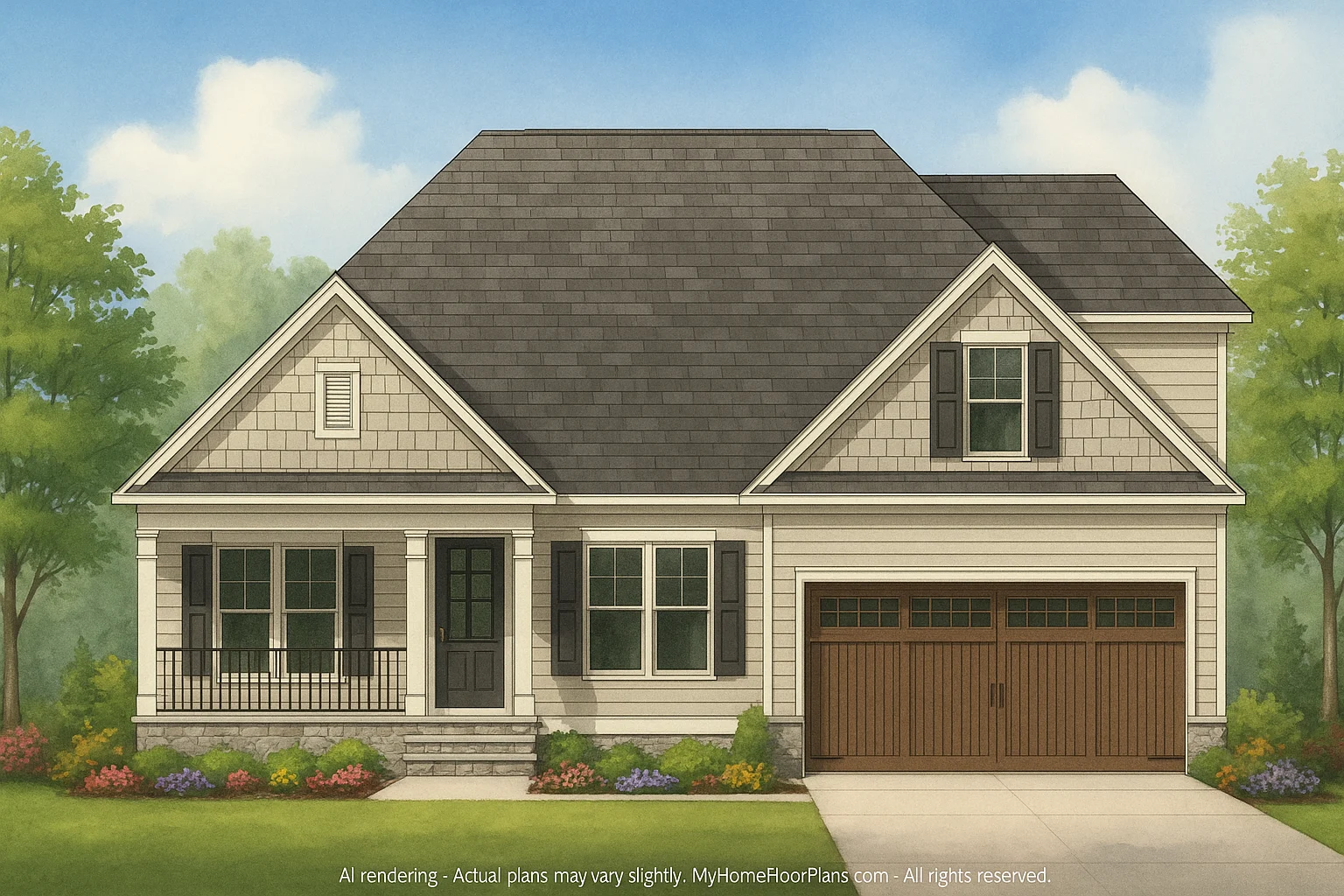 IMPORTANT Make the house as realistic as possible, landscape orientation, and display entire house. Do not off right or left side of house!