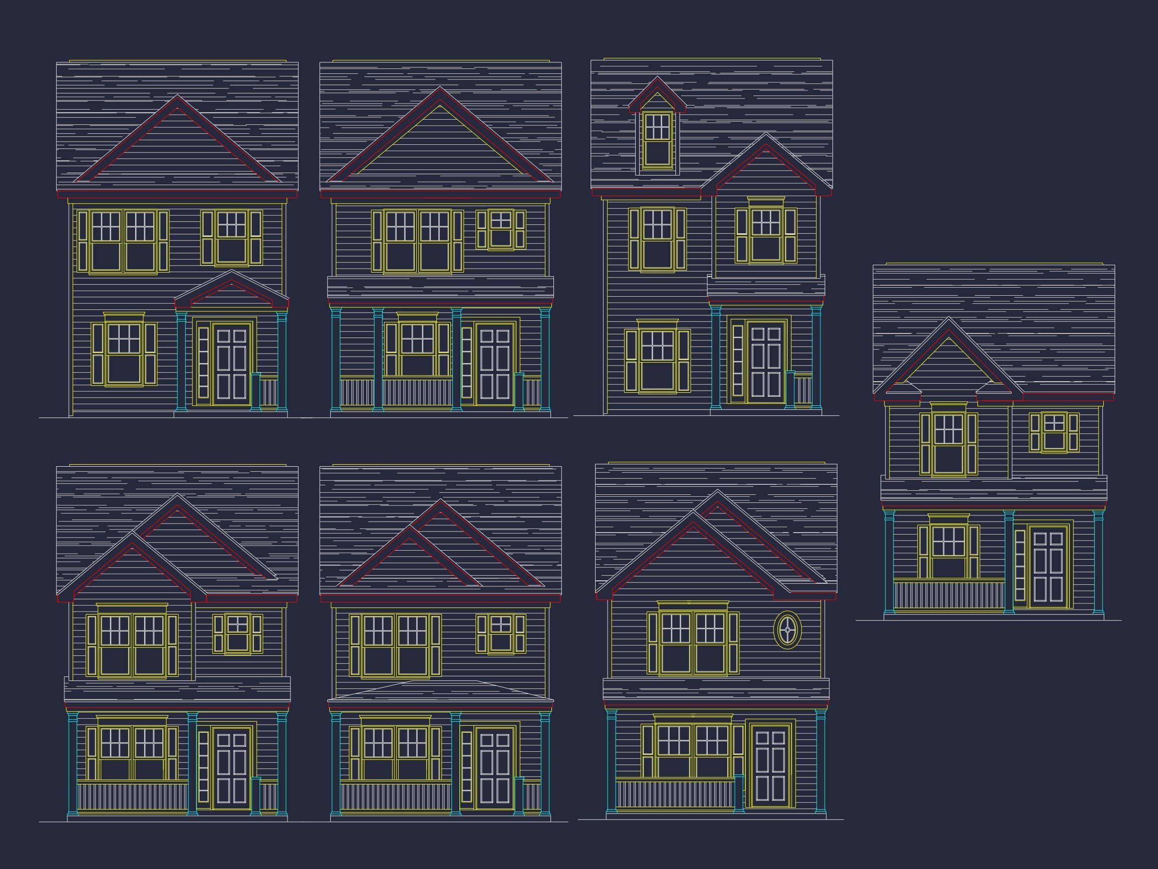 Classic 2-Bedroom Home Plan with Detailed Floor Blueprint Designs