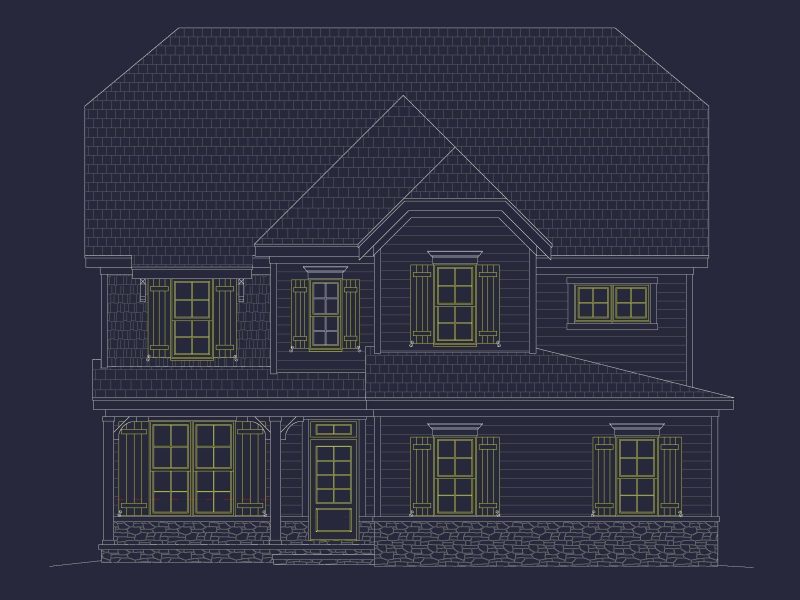 Classic 2-Story House Plan with Colonial Farmhouse Architecture