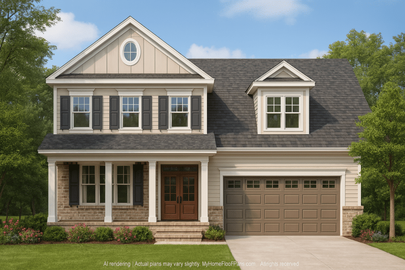 Classic Suburban House Plan with CAD Floor Blueprints