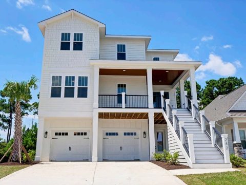 Coastal Home Plan with 4 Bedrooms, 3 Baths & CAD Designs