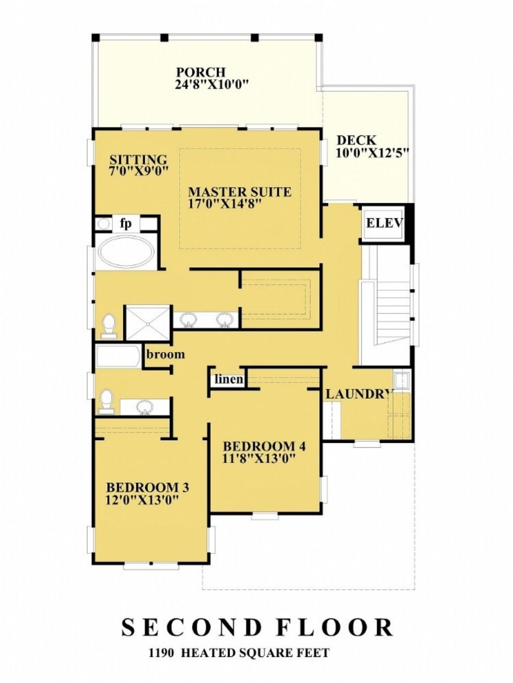 Coastal Home Plan with 4 Bedrooms, 3 Baths & CAD Designs